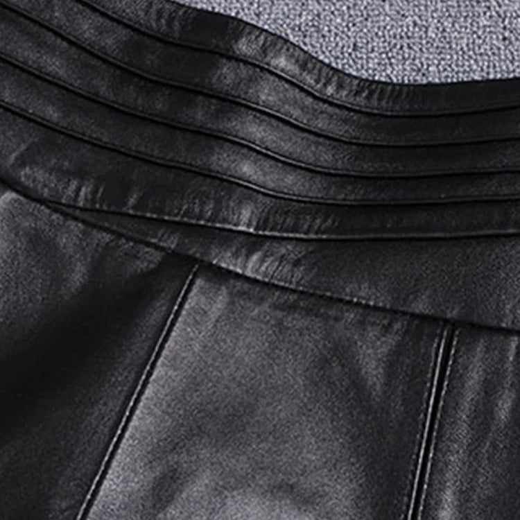 Spring Autumn Fitted Black Soft Stretchy Pu Leather Pencil Pants Leggings Women High Waist Elegant Bottoms 2022 Fashion