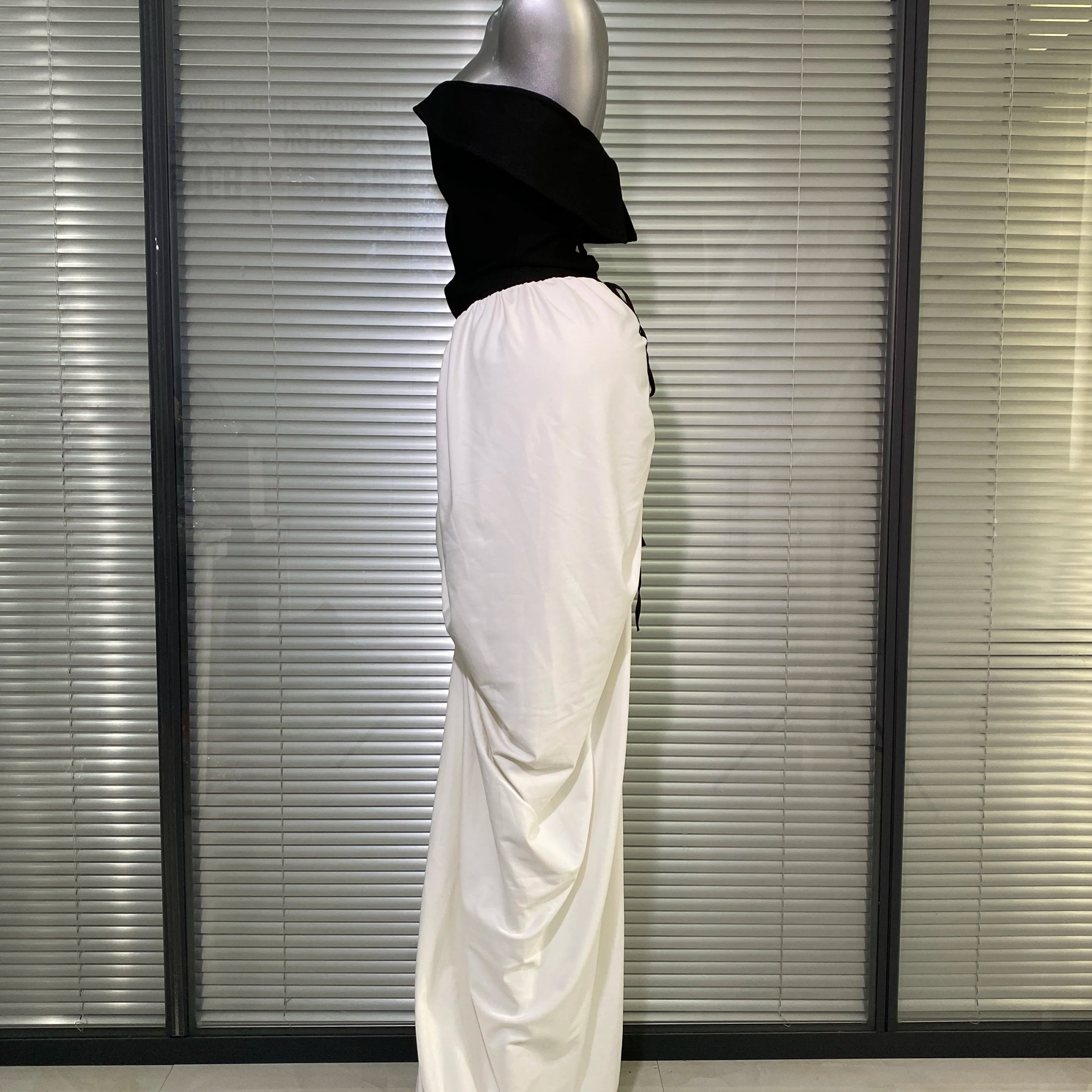 Brand New 2025 Women Sexy Off Shoulder Bandage Bodycon Maxi Dress Flower Evening Party Dress Vestido