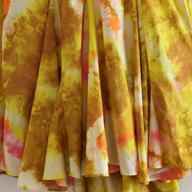 Floral Printed Beach Dress Women Mini Sexy Deep V-neck Backless Halter Female Dresses Summer Vacation Sleeveless Short Robe