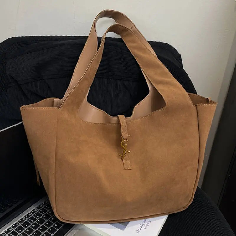 2025 New Women's Large Tote Bag - Elegant PU Leather Shoulder Purse, Spacious Work Commuter Bag, Versatile Casual Chic