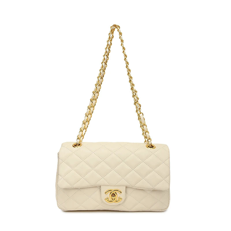 Luxury design chain strap crossbody bag, handheld small square bag, fashionable zipper wallet, women's shoulder bag