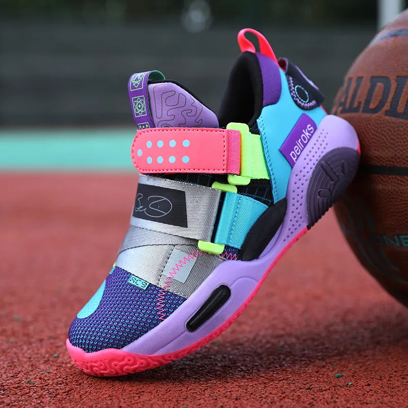 Children's Basketball Shoes For Boys Girls Non-slip Kids Sport Shoes Lightweight Outdoor Sneakers Trainers Footwear
