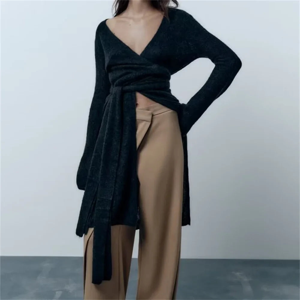 2023 Women's Fashion New Pants Zipper Pocket Decoration High end Casual Wrap Loose Pants