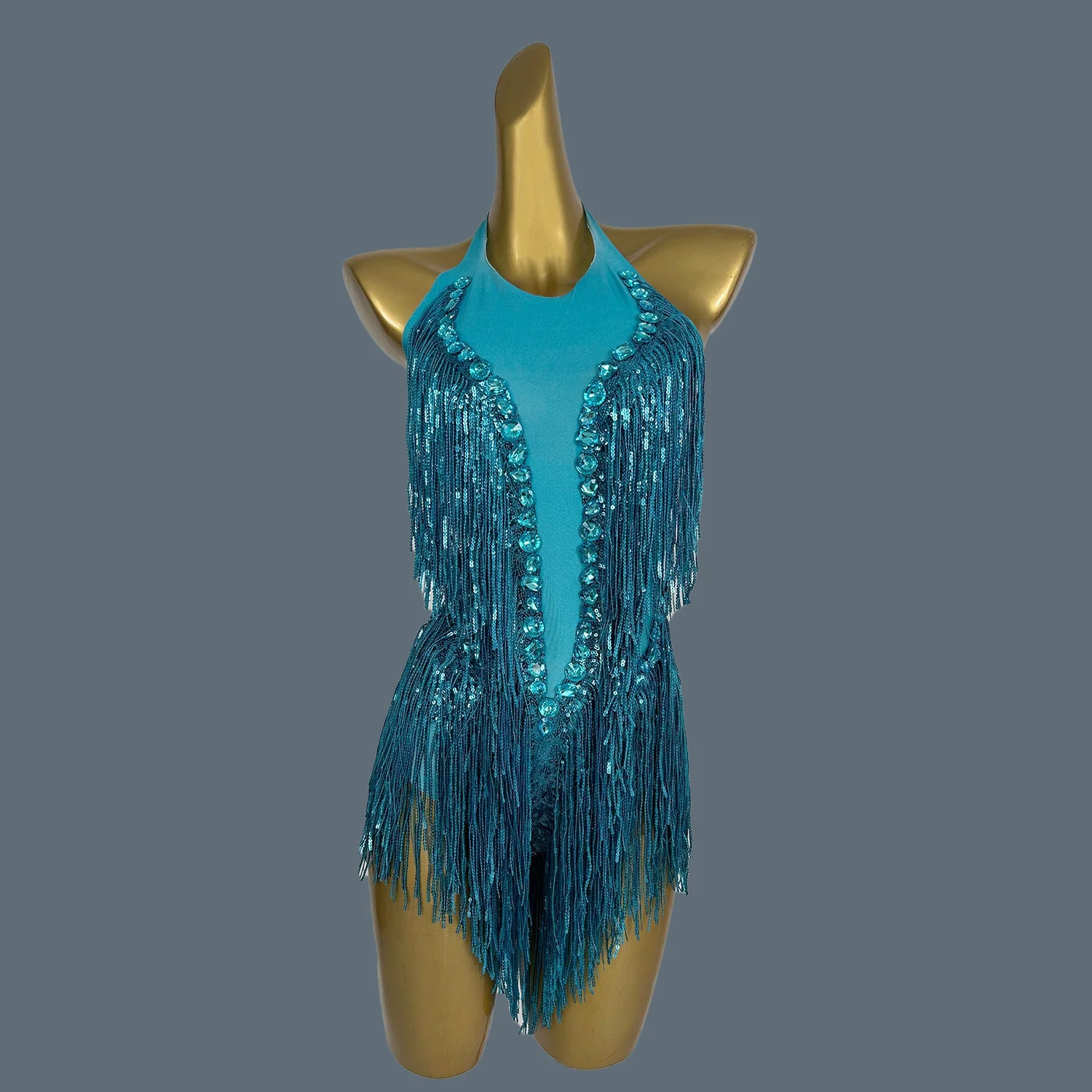 Sparkly Women White Tassel Leotard Sexy Pearls Sequins Fringes Bodysuit Club Performance Wear Party Stage Dance Costumes Shuye