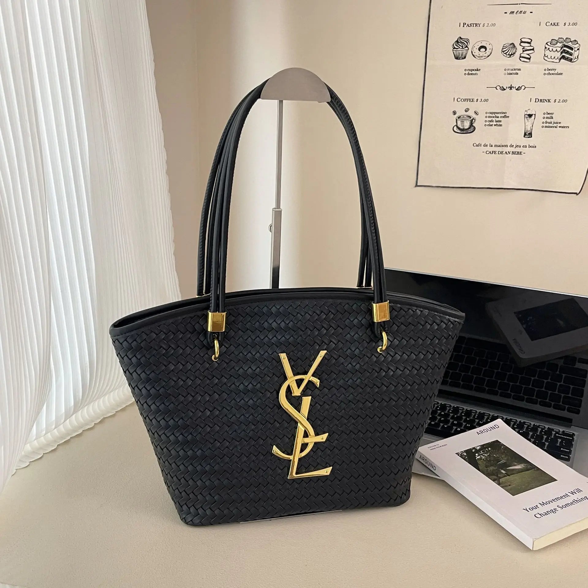 Elegant Work Tote for Women, 2025 Large Capacity Shoulder Bag, Premium Leather Office Purse, Sophisticated & Spacious