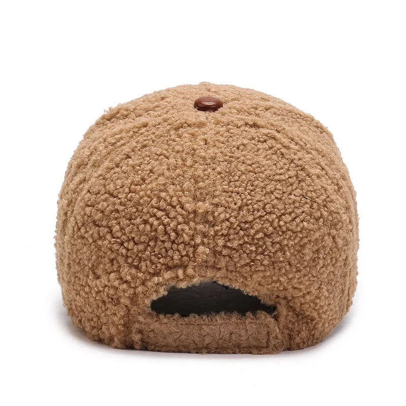 New Winter Caps Letter Embroidery Lamb Wool Baseball Cap Teddy Cashmere Warm Capss