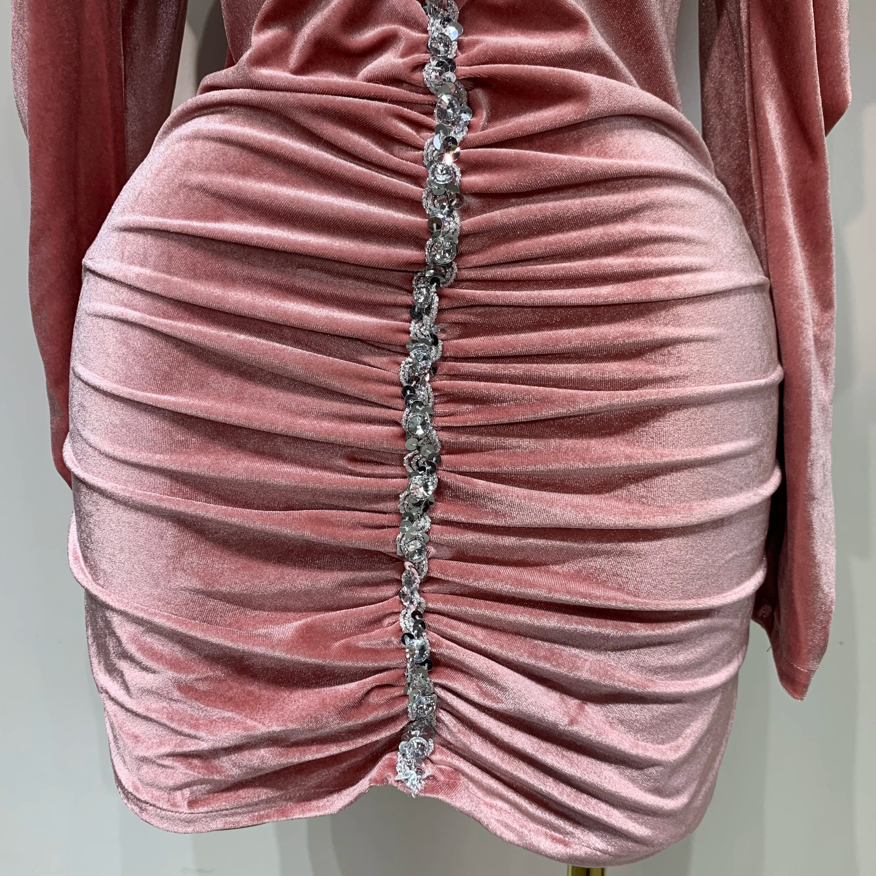 Luxury Birthday Dress Sparkly Crystals Sexy Mesh Velvet Short Dress 2025 Women Elegant Evening Party Nightclub Stage Costume