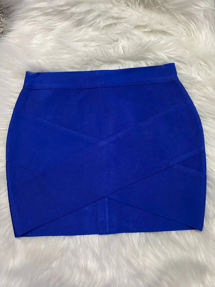 Ladies Rayon Black Thick Rayon Pencil Bandage Skirt Cute Mini Skirt