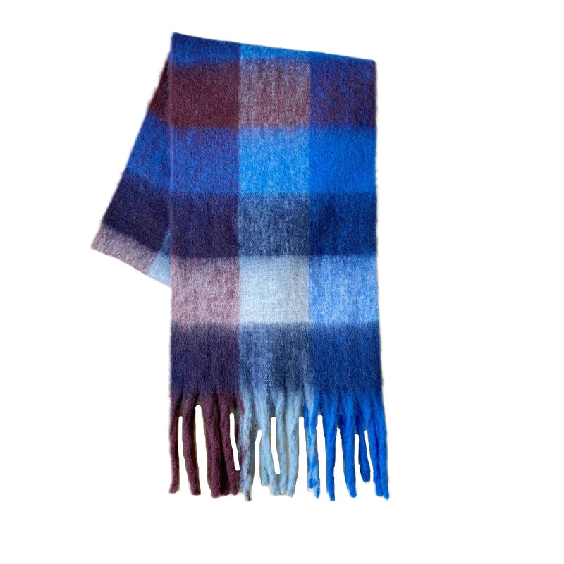 Classic Plaid Scarf Women Autumn Winter Soft Warm Scarf Luxury Long Simple Scarf Thickened Soft Shawl Fashion Accessories BCC no tag