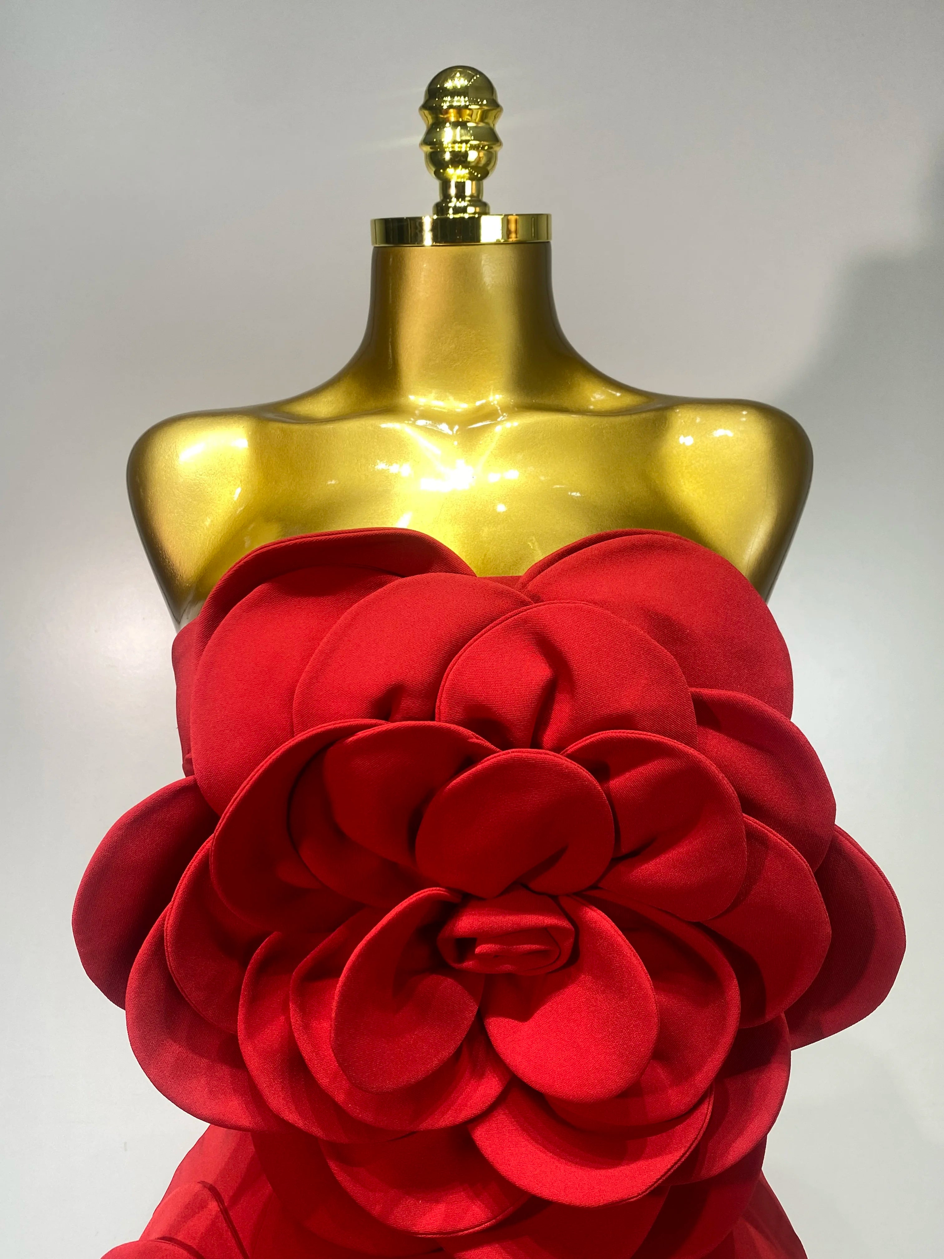 Women Sexy Strapless Backless Flower Red Mini Bodycon Dress 2025 Celebirty Elegant Evening Club Party Luxury Birthday Dresses