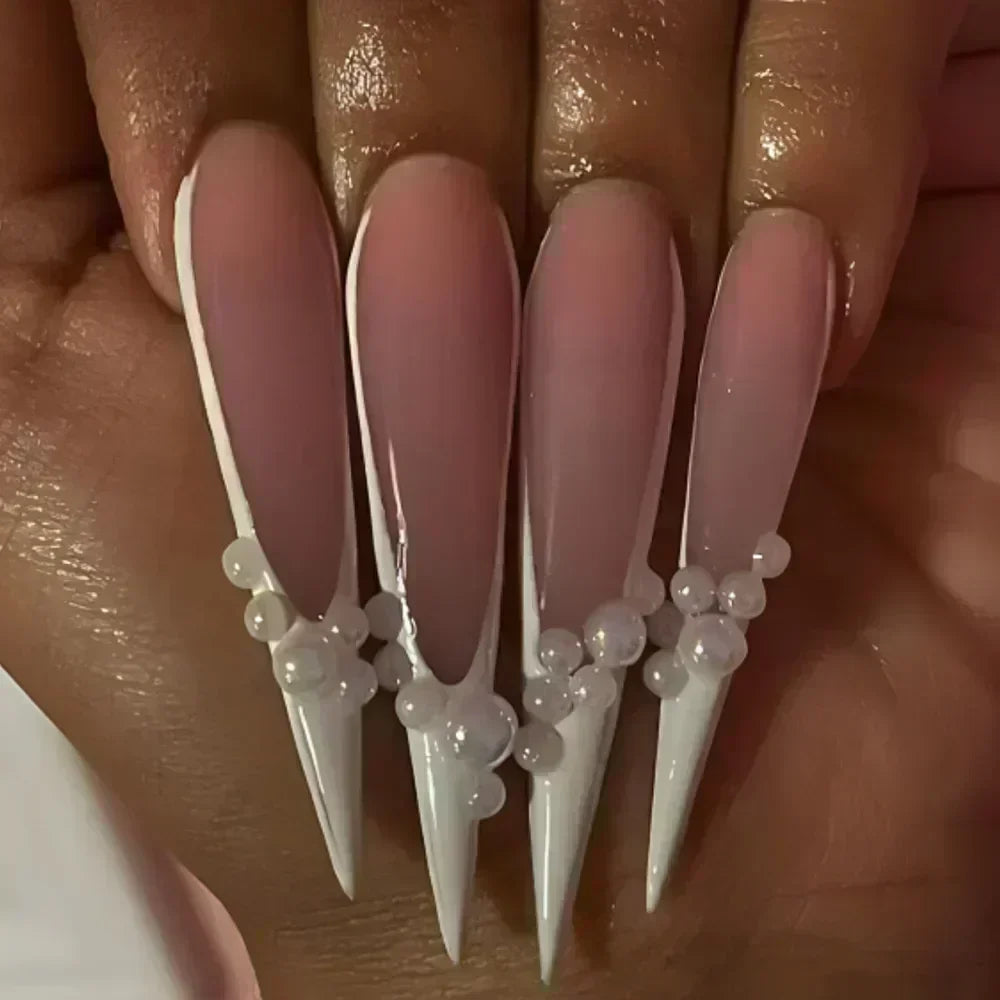 24 peças unhas postiças com cola amêndoa preto vermelho gradiente design destacável strass acrílico unha postiça longa stiletto unhas de pressão