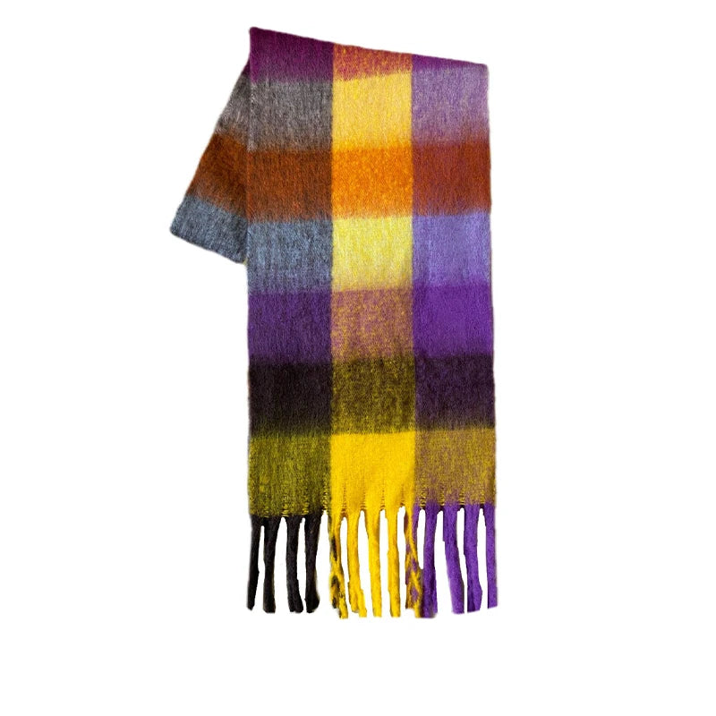 Classic Plaid Scarf Women Autumn Winter Soft Warm Scarf Luxury Long Simple Scarf Thickened Soft Shawl Fashion Accessories PN no tag