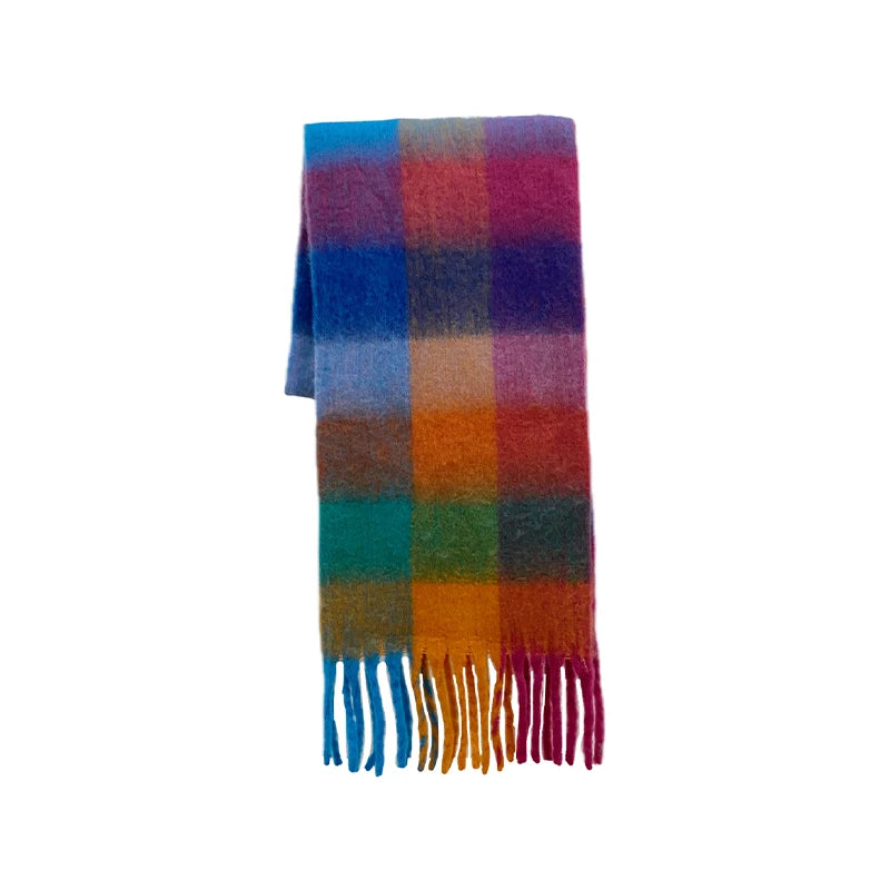 Classic Plaid Scarf Women Autumn Winter Soft Warm Scarf Luxury Long Simple Scarf Thickened Soft Shawl Fashion Accessories RC no tag