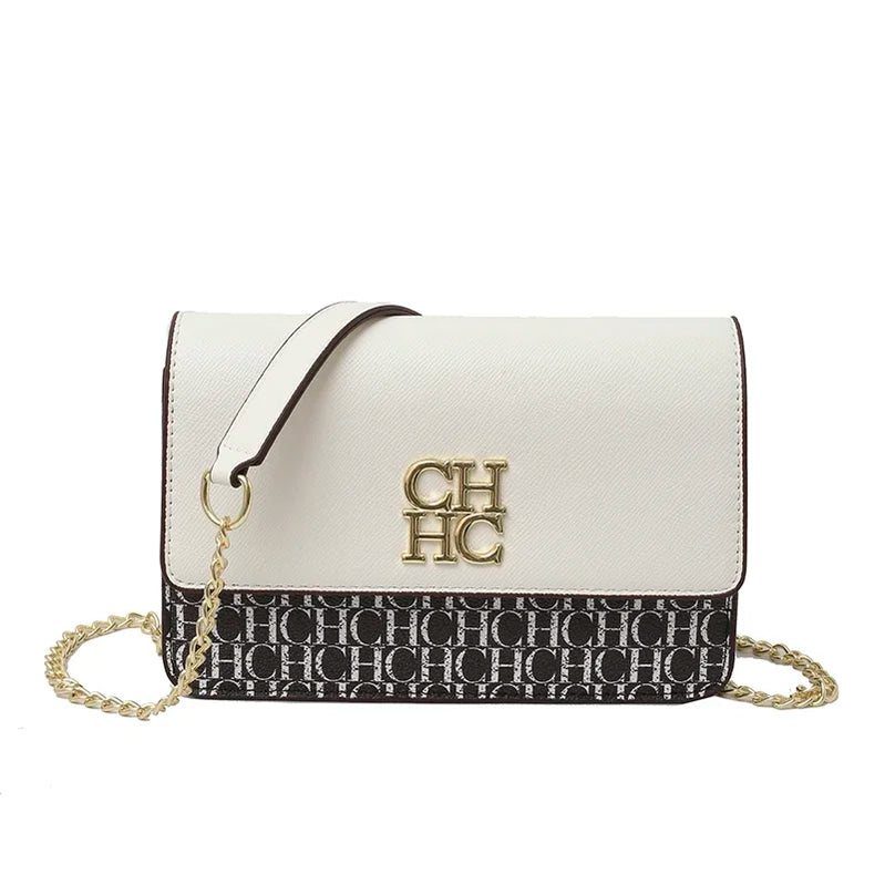 CH Pure Color Design Classic Ladies Crossbody Bag Fashion Luxury Brand Multi Embossed Ladies Handbag Ladies Shoulder Bag CHHC-5-white United States