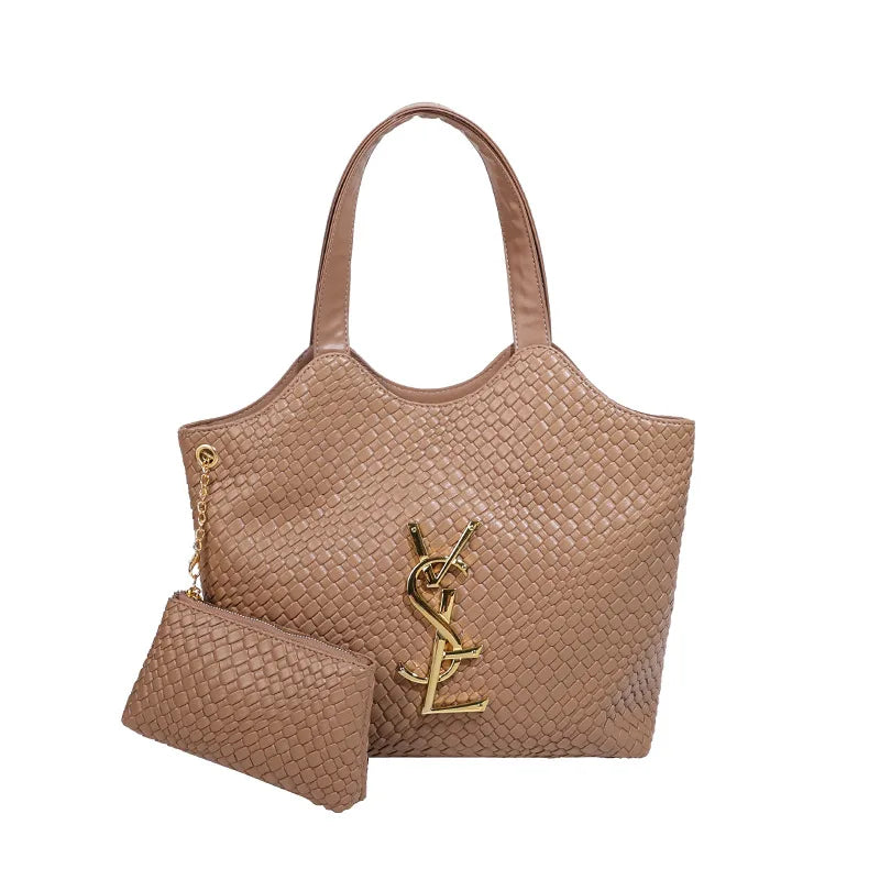 Large Tote Bag for Women,Big Woven Shopper, Fashionable Work Bag, Spacious Laptop Purse for Commute, Shoulder & Underarm Handbag