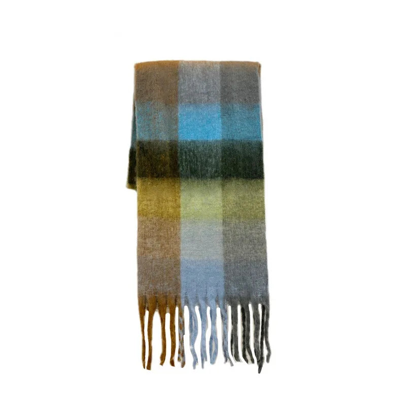Classic Plaid Scarf Women Autumn Winter Soft Warm Scarf Luxury Long Simple Scarf Thickened Soft Shawl Fashion Accessories GT no tag