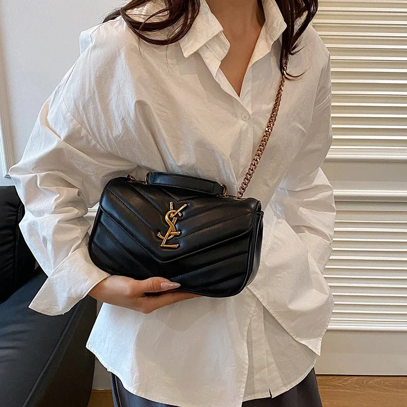 Luxury Solid Color Crossbody Messenger Bag - Trendy Paris Fashion Tote With Superstar Appeal