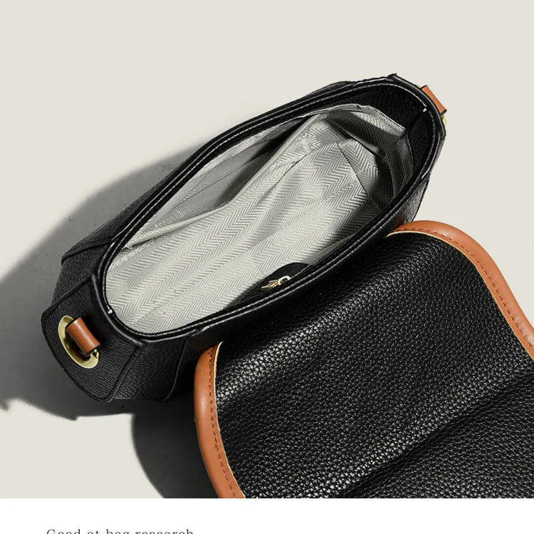 Leather Women Crossbody Shoulder Bags Luxury Solid Color Cow Leather Handbag Female Messenger Tote Bag