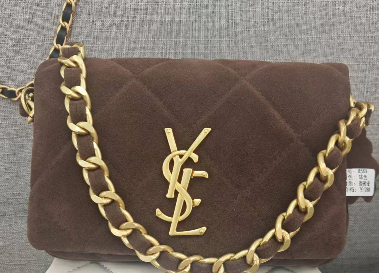 High quality autumn and winter popular frosted leather woolen armpit bag, small fragrant style chain crossbody bag