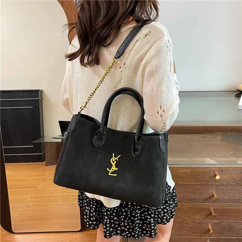 Vintage Style Women Luxury Crossbody Bag Luxury Leather Shoulder Tote High End Handbag Classic