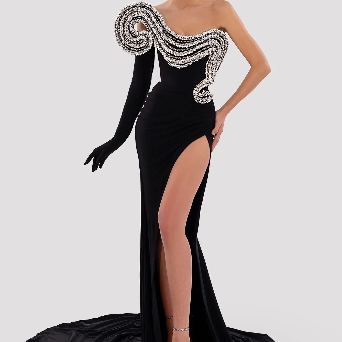 Women Celebrity Sexy Strapless Backless Diamonds Beading Maxi Long Gowns Dress Elegant Evening Party Club Dress Vestido