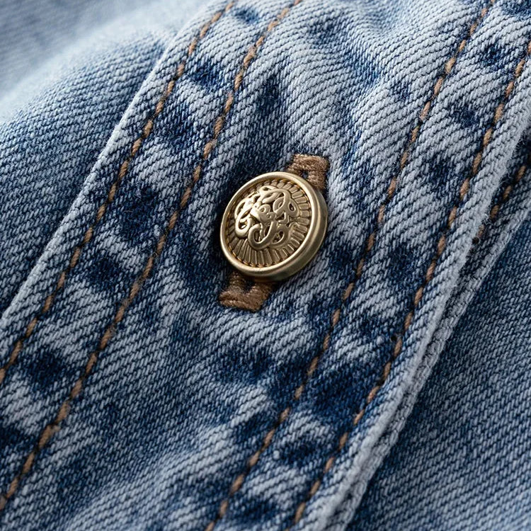 Deep Blue Soft Denim Shirt Women's Autumn Winter Long Sleeved Retro Casual Layered Shirt Blue Women Tops For Work