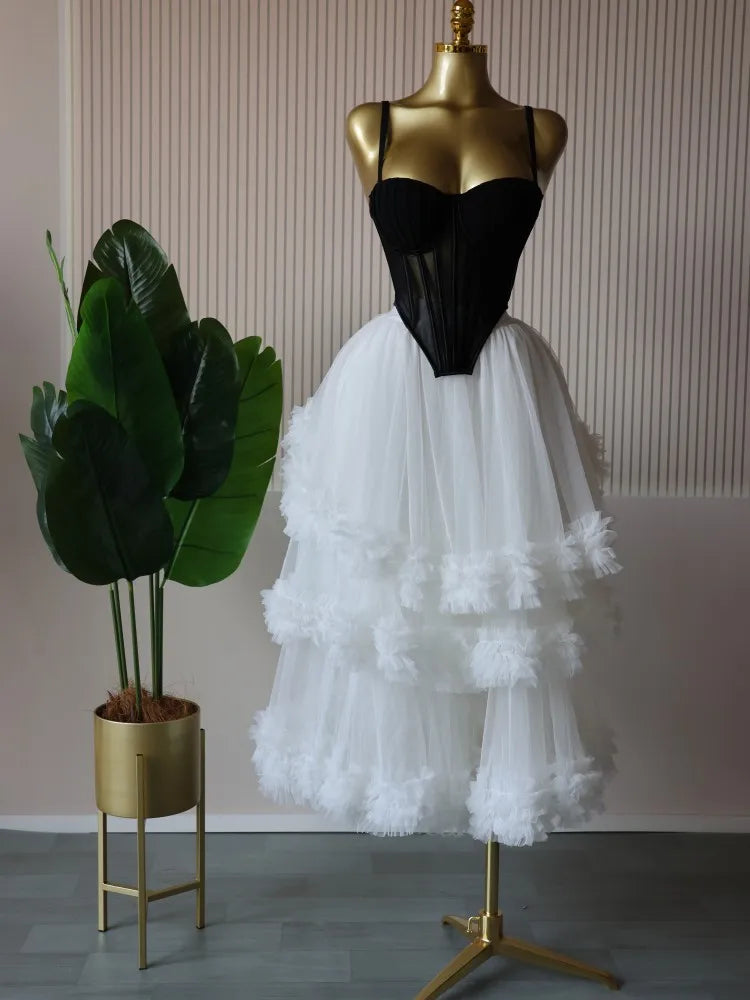 CM.YAYA Women's Dress Set Sleeveless Strap Tops and Pleated Tiered Skirts Suit Elegant Vacation Birthday Two 2 Piece Set Outfits