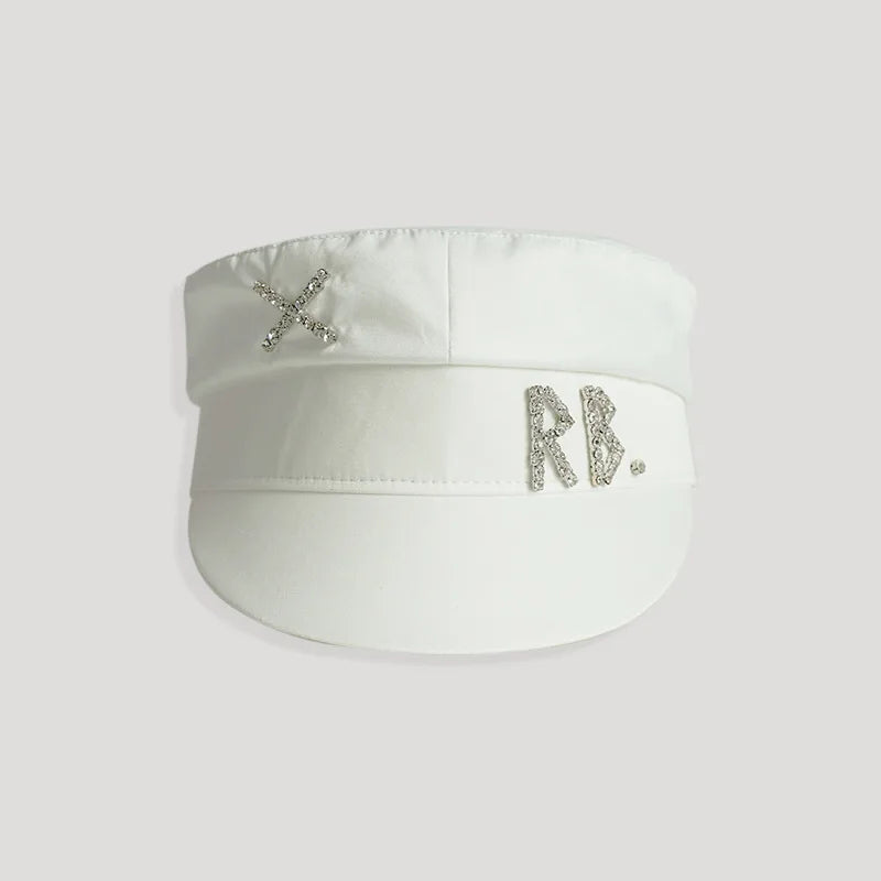 Women Hats Crystal baker boy hat Wool Newsboy Caps Female Flat Militray Caps Visor S-XL Stain-white