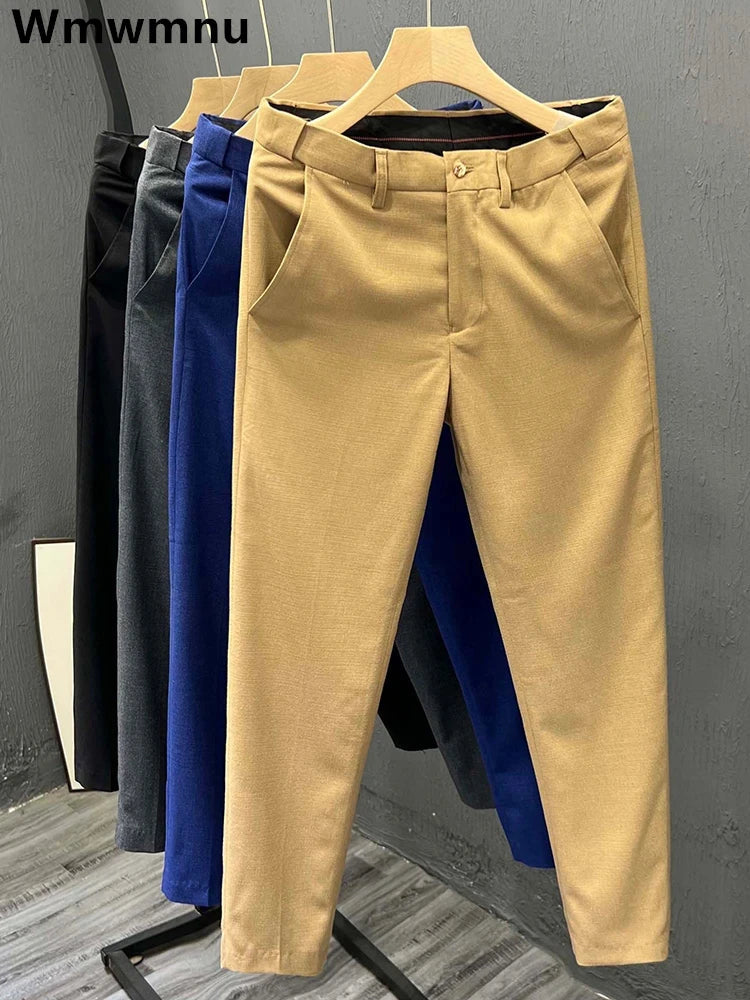 High Waist Office Elegant Slim 90cm Ankle-length Trousers Pencil Pants Women Spring Summer S-4xl Casual Formal Pantalones