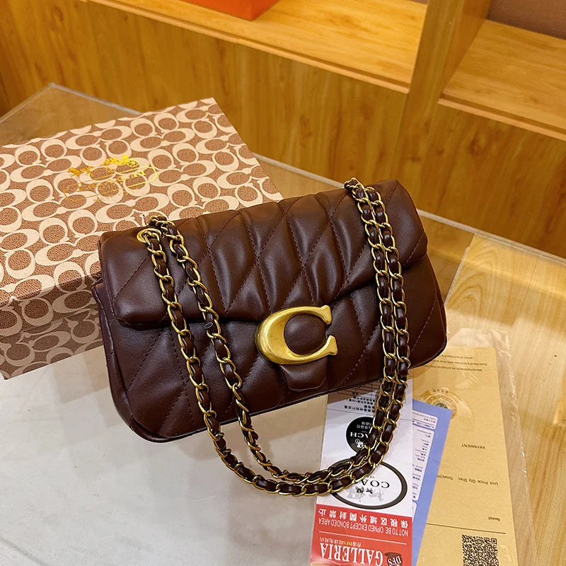 2025 Luxury Quilted Crossbody Bag for Women, Chic Chain Strap Small Purse, Elegant Evening Casual Shoulder Bag