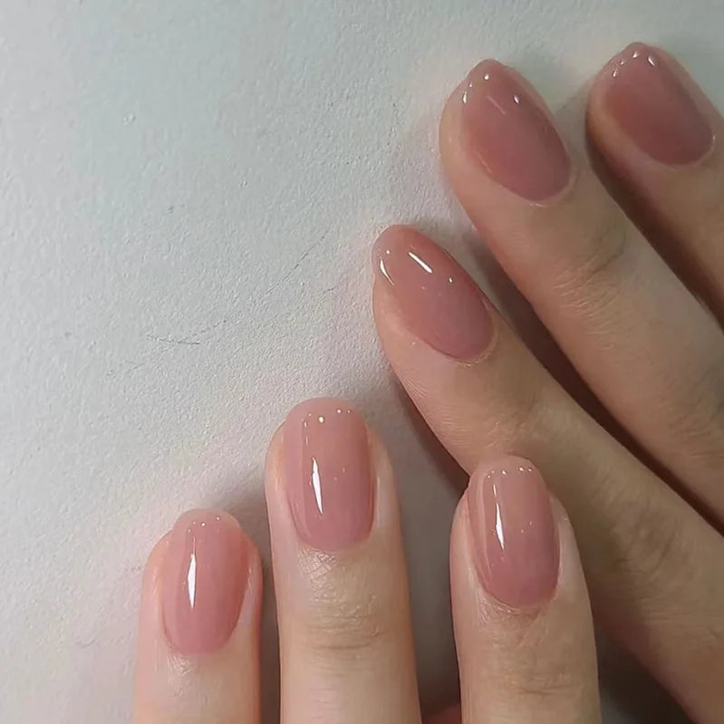24 peças unhas postiças curtas redondas azul-francês brilhante pérola branco ondulado amor coração cobertura total destacável pontas de pressão