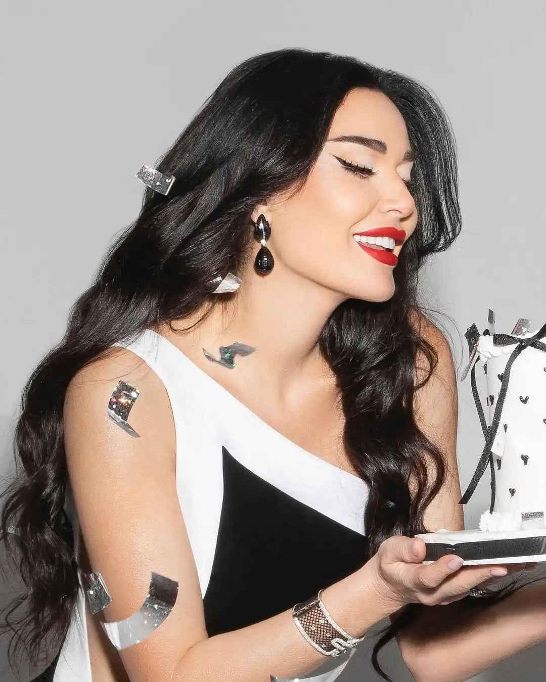 New Arrival Women Sexy One Shoulder High Split Bodycon Long Bandage Dress Celebrate Birthday Party Photo Shoot Wear