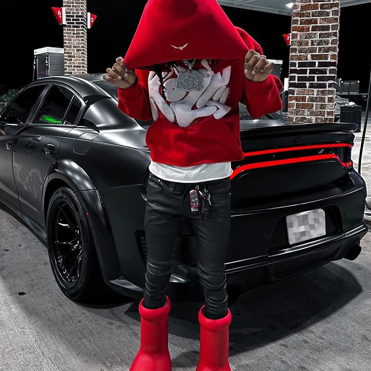 Spring Sweatshirt Woman Hip Hop Tide Alphabet Foaming Hoodie Men's Y2k Harajuku Street Retro Casual Loose Clothing Jackets