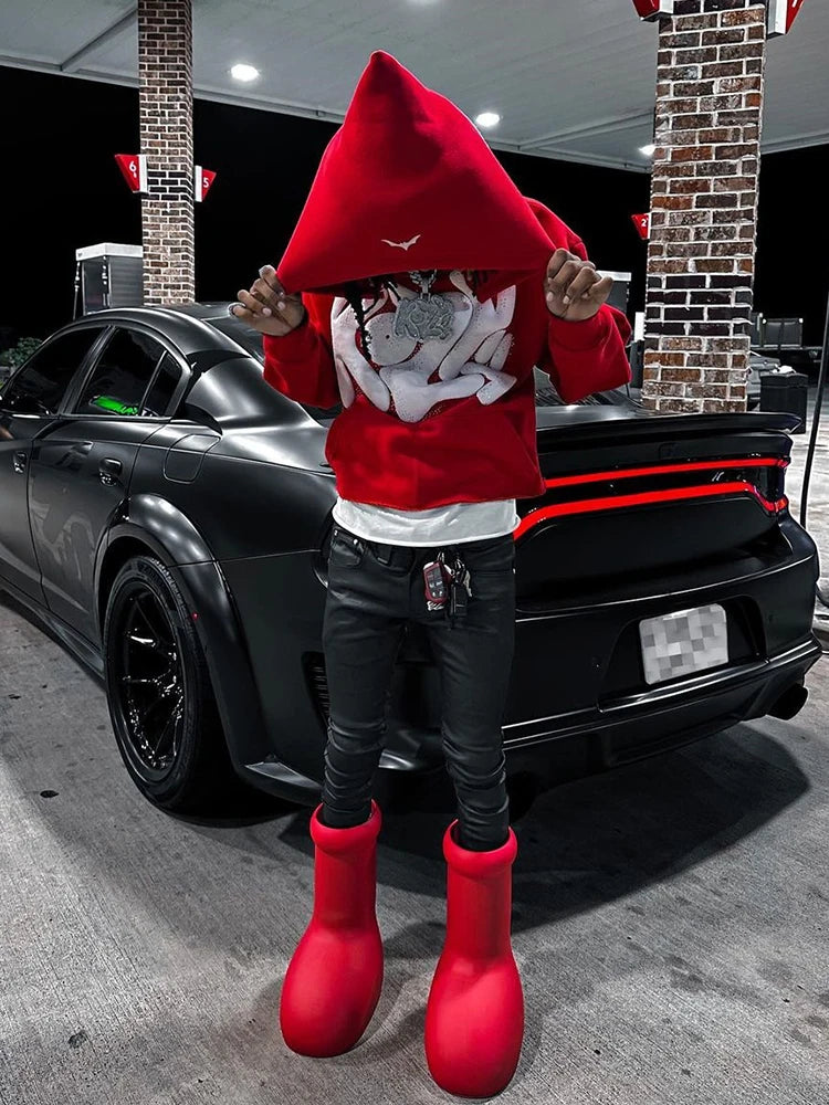 Spring Sweatshirt Woman Hip Hop Tide Alphabet Foaming Hoodie Men's Y2k Harajuku Street Retro Casual Loose Clothing Jackets