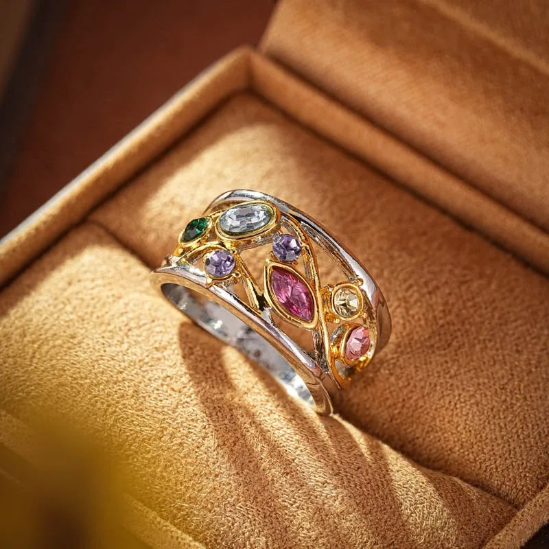 Sparkling Silver Color Cubic Zirconia Wedding Rings Set for Women Elegant Couples Engagement Ring Banquet Party Jewelry P941-1