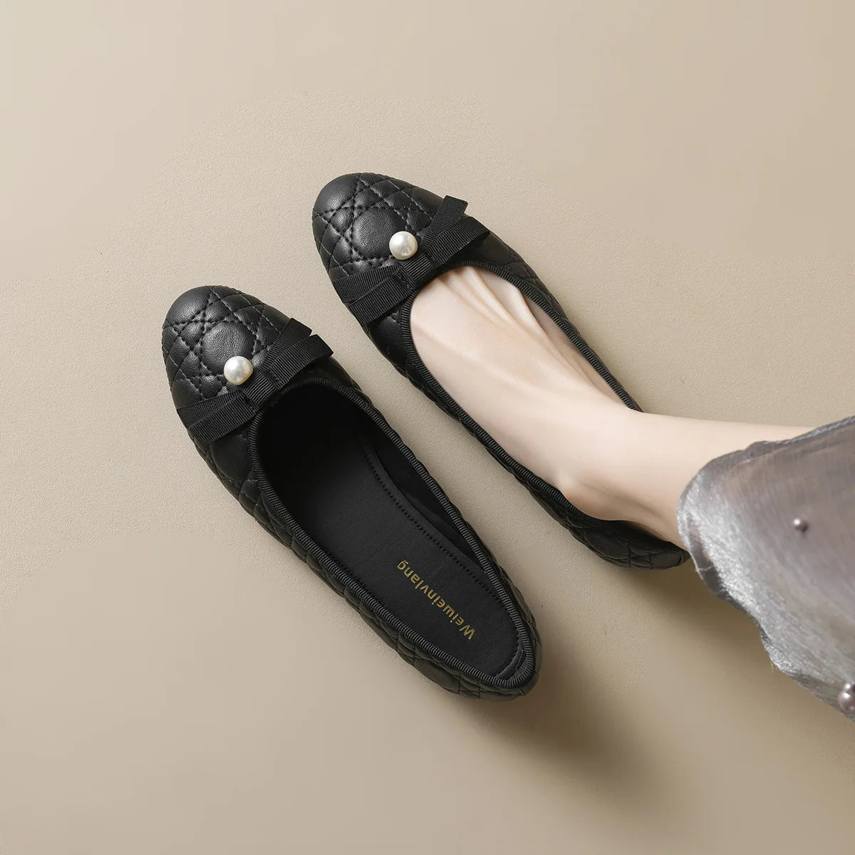 spring women's outdoor shoes Round toe design Black Mary Jane shoes Ladies casual flat shoes Work shoes Boat shoes 41-43