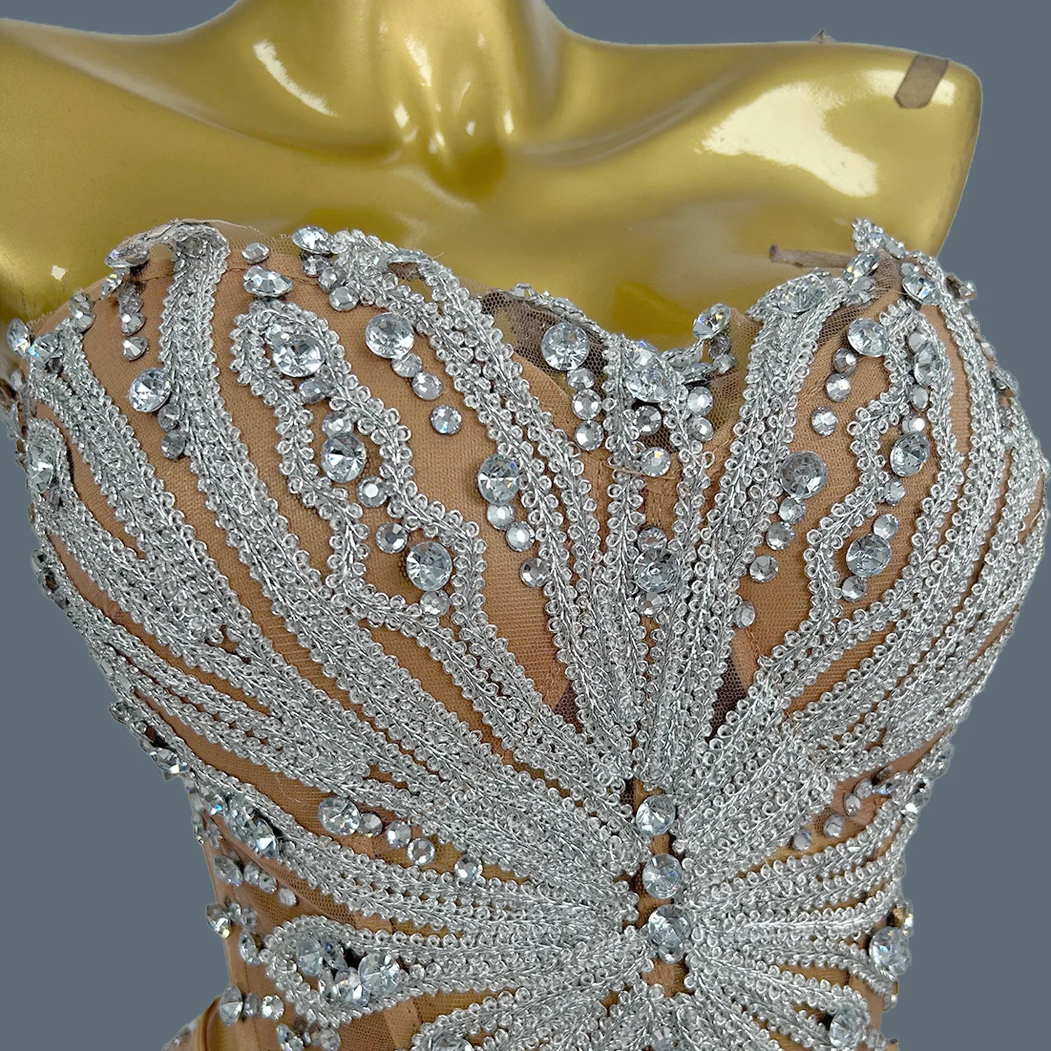 Hot Girls Birthday Celebrate Party Sparkly Sequins Ultra Short Rhinestone Dress Strapless Mini Dress Stunning Event Wear Youtiao