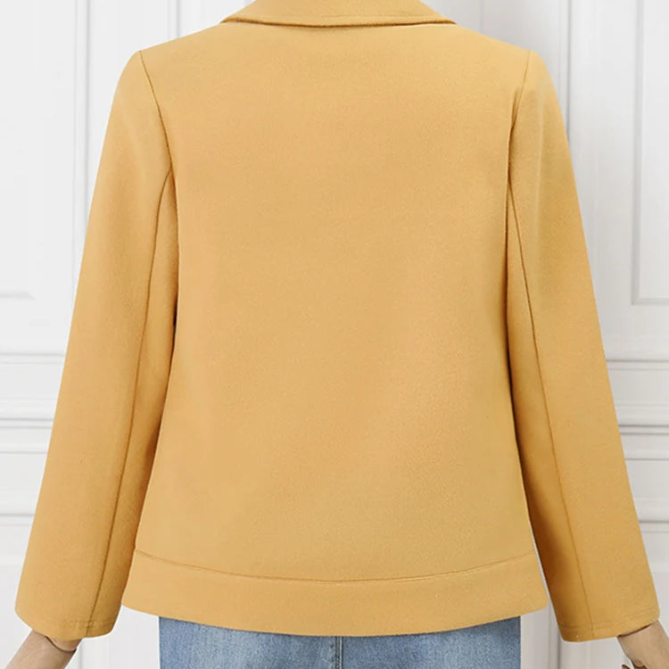 Warm Long Sleeve Outwears Women Tweed Coat Winer England Style Thin Trench Coat Casual Buttons Commuting Jackets