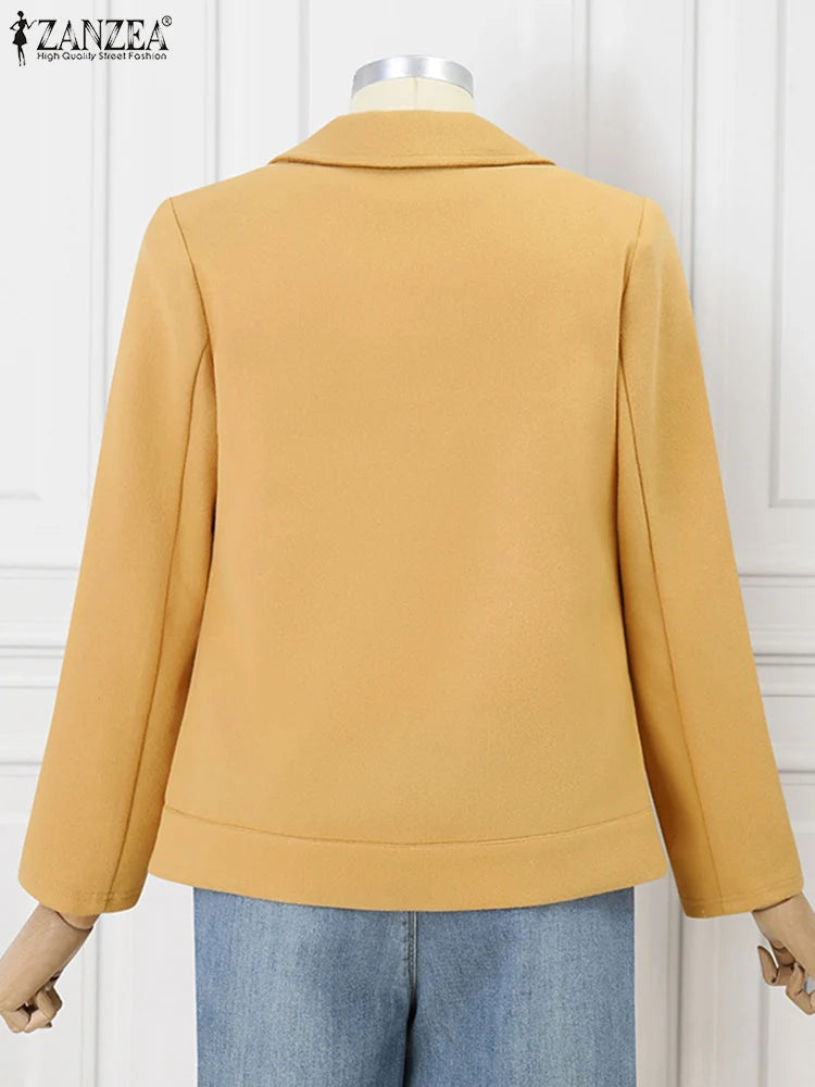 Warm Long Sleeve Outwears Women Tweed Coat Winer England Style Thin Trench Coat Casual Buttons Commuting Jackets