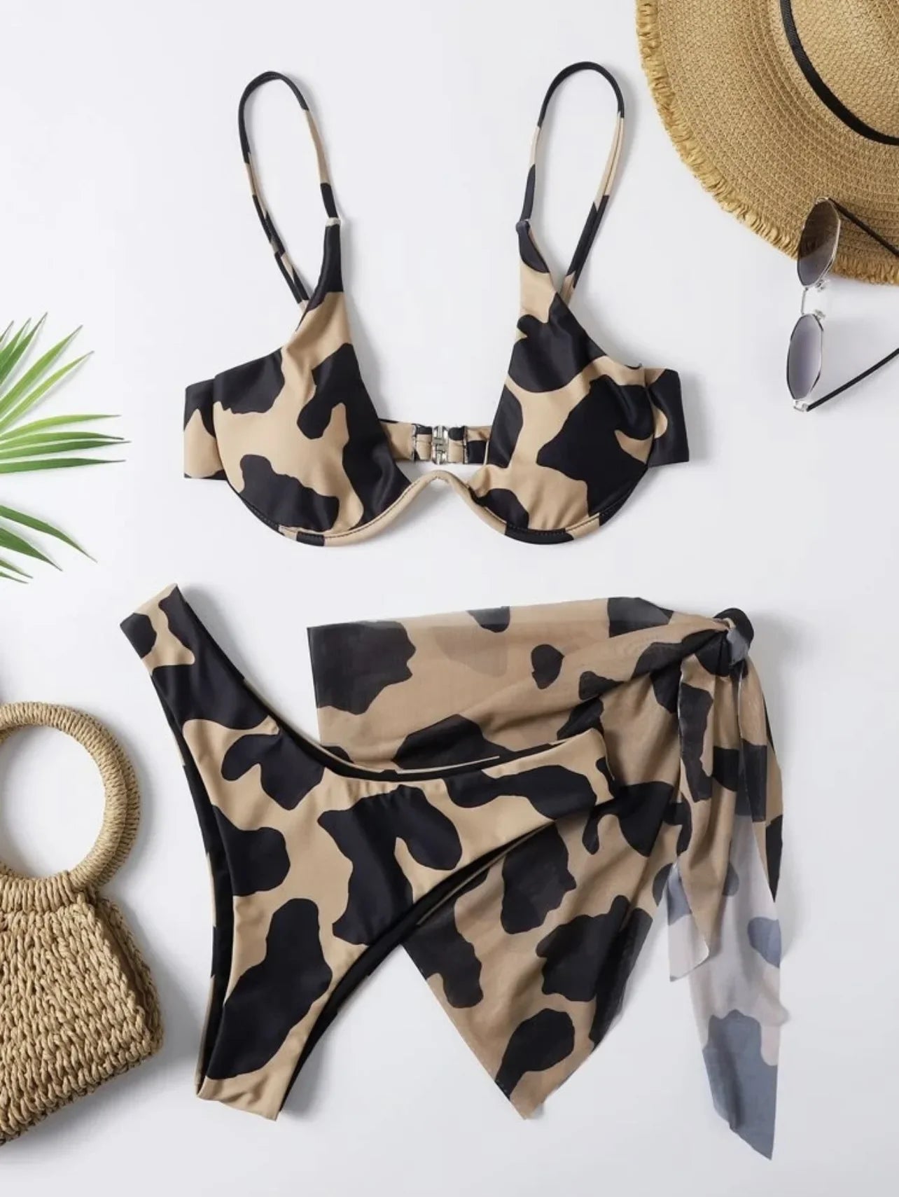 Tie Dye Bikini 2022 Skirts 3 Pieces Set Push Up Swimsuit Women Underwired Swimwear Female Sexy Bathing Suit Beach Wear 2