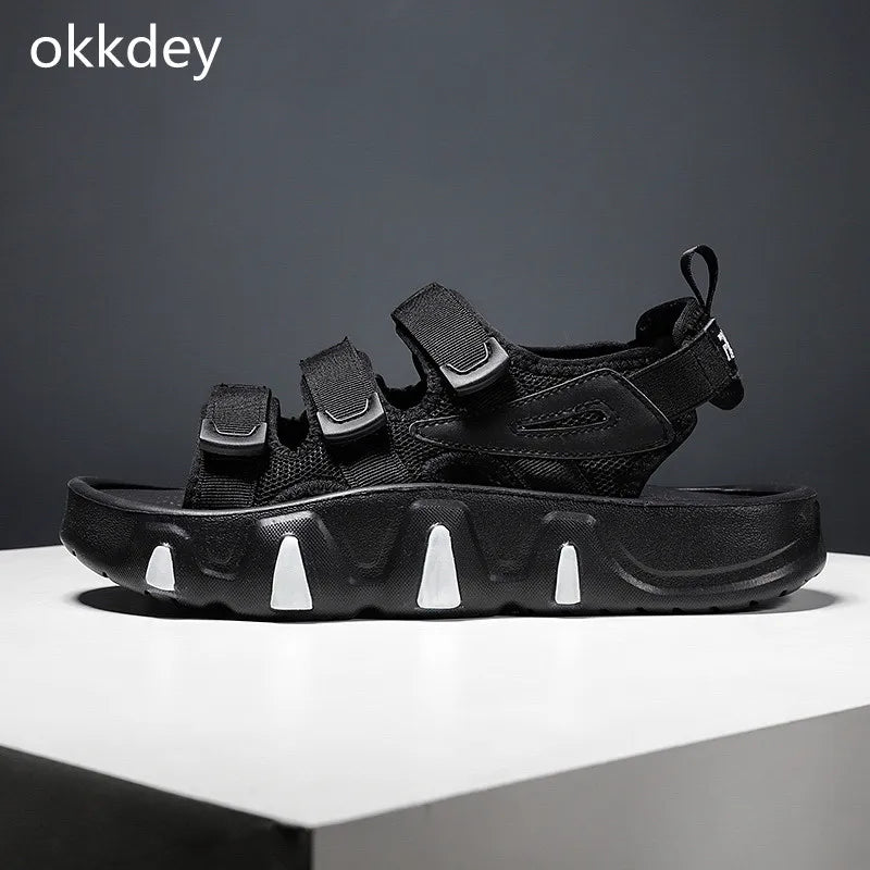 Platform Mens Sandals Casual Outdoor Waterproof Comfortable Trendy All-match Shoes Breathable Beach Sandals Spring Summer Main