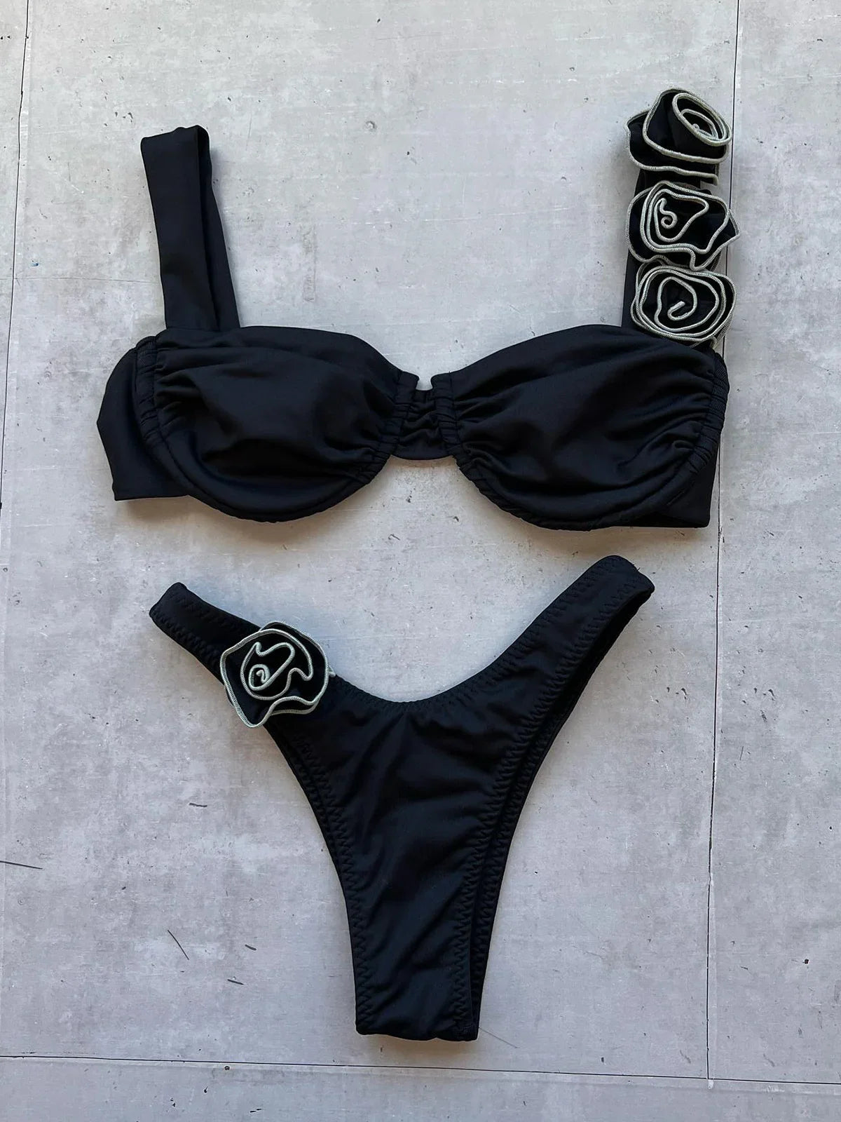 Push Up Bikini Sexy Women Swimsuit Female Swimwear Sexy Bikini Set Brazilian Biquini Floral Swimming Suit Bandage Beachwear JC329201