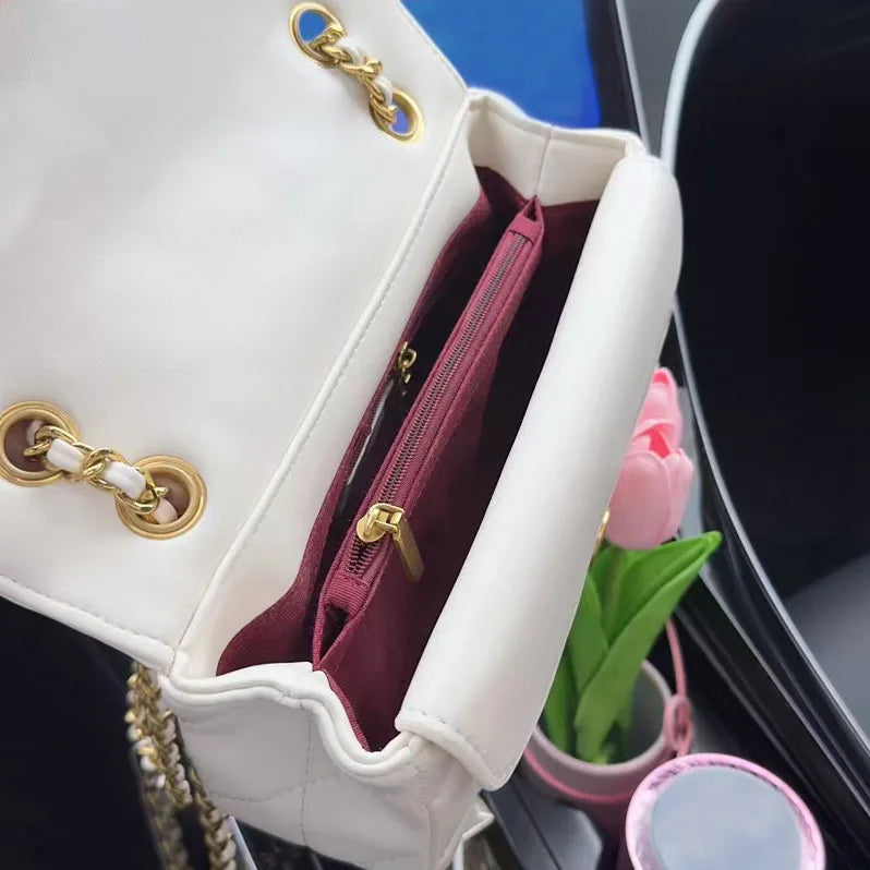 Chain Strap Dionysus Bag for Women Quilted Pattern Vintage Square Shoulder Crossbody Bag Elegant Evening Party Purse