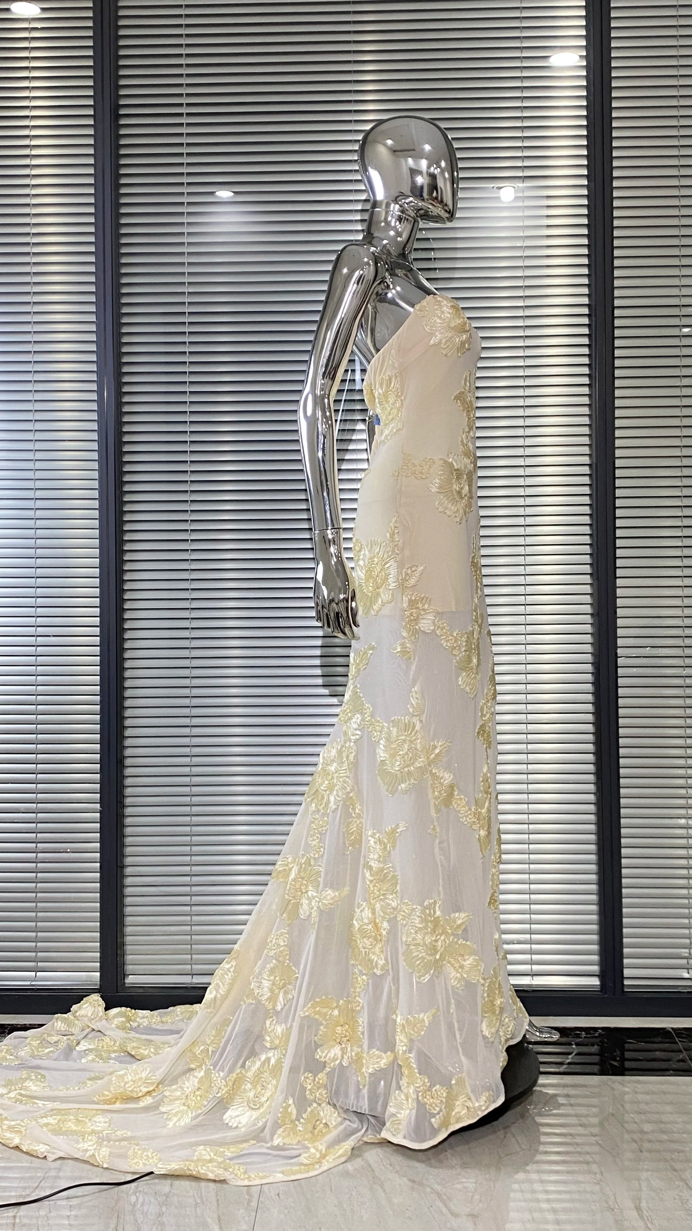 Top Quality Women Sexy Strapless Embroidery Floor-length Maxi Dress Celebrate Evening Party Prom Cocktail Outfit Wholesale