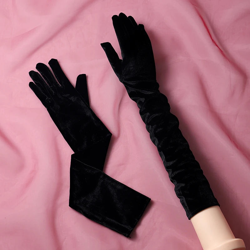 New super fairy white lace tulle long bridal photo wholesale gloves ST-0006-A