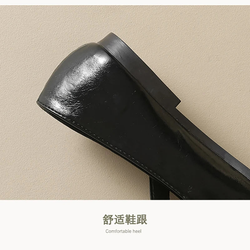 spring women's outdoor shoes Round toe design Mary Jane shoes Ladies casual flat shoes Work boat shoes Large sizes 41-43