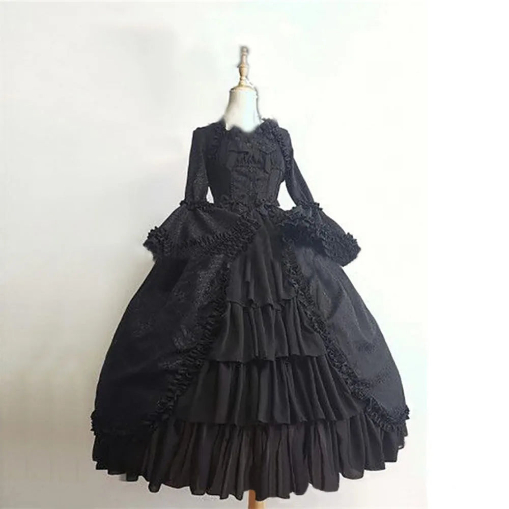 Medieval Costume for Women Halloween Corset Gothic Renaissance Dress Plus Size Flare Sleeve Ball Gown Cosplay Clothes