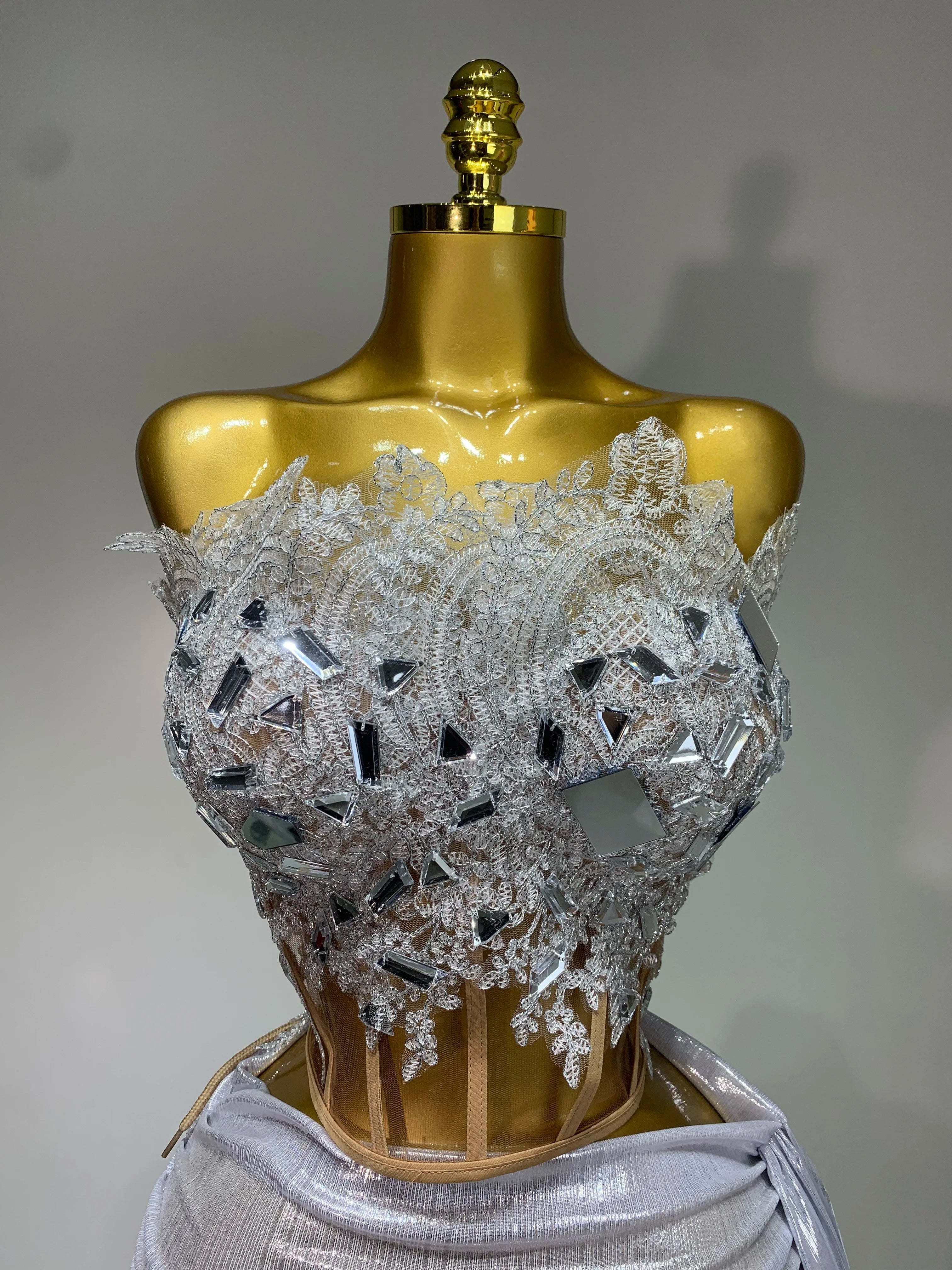 est 2025 Sparkly Blue Crystals Sequins Sexy Strapless Short Dress for Women Party Birthday Nightclub Singer Dancer Stage Wear