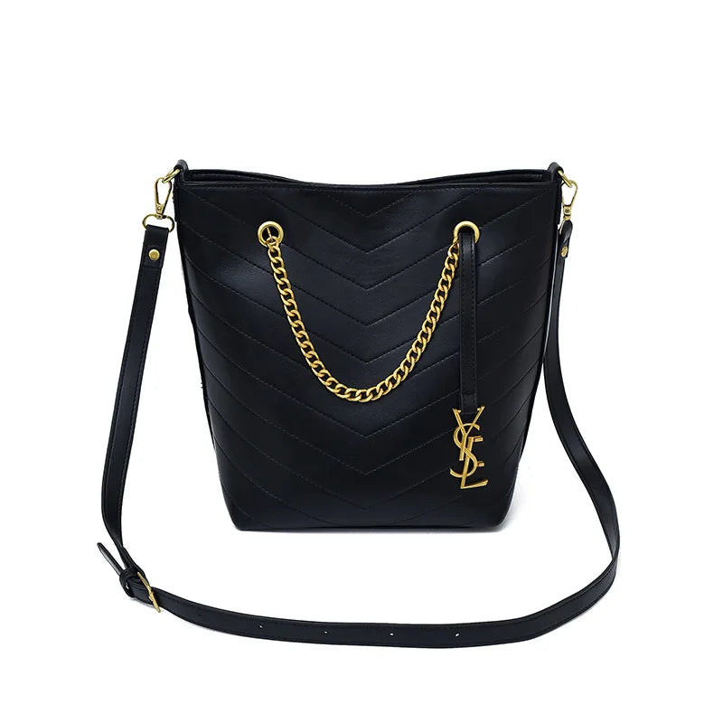 2025 New Women's Vintage Bucket Bag Large Capacity Underarm Bag Suede Crossbody Shoulder Bag Fashion Ladies Purse