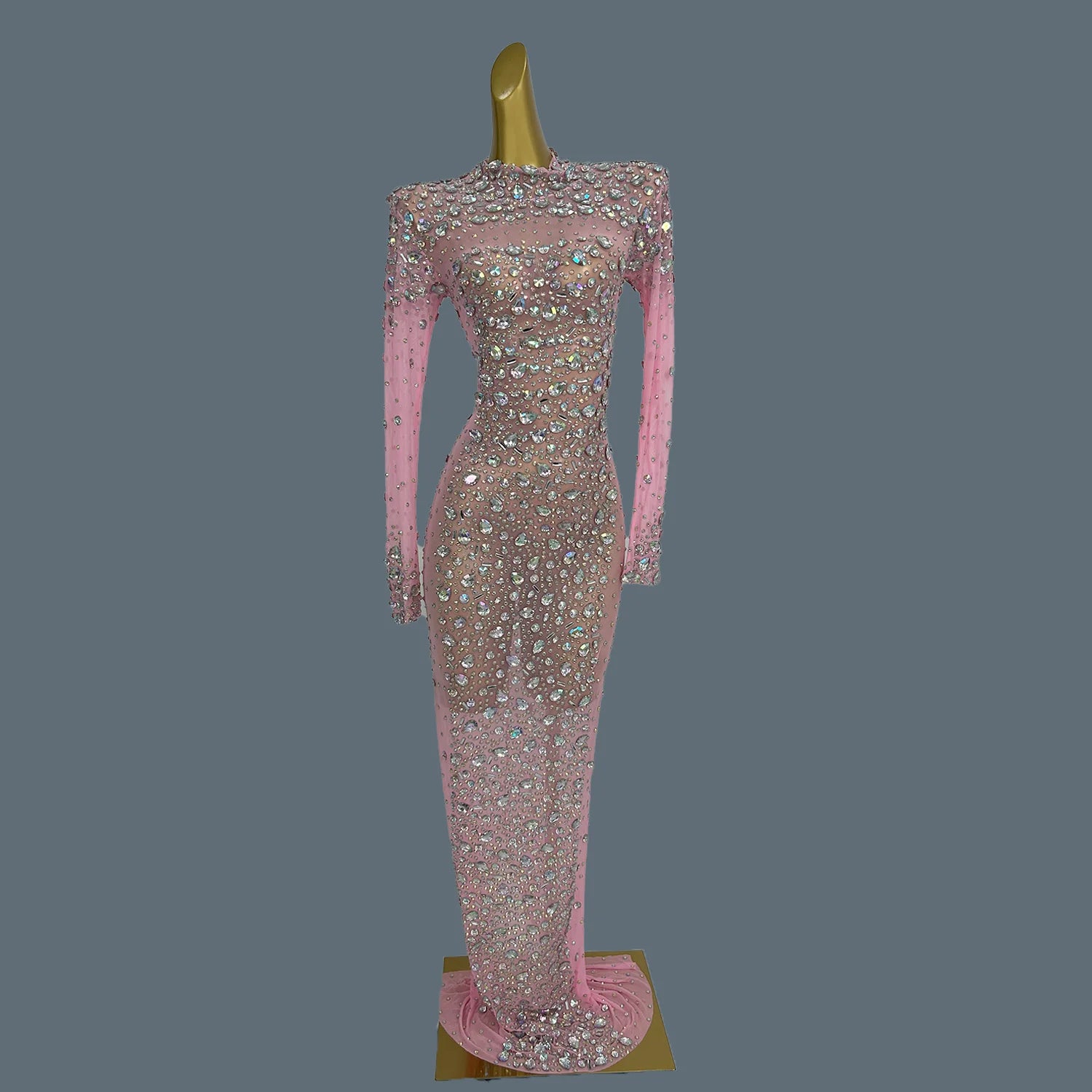 Luxury Ladies' Evening Dress for Birthday Party Formal Occasion High-end Dinner Party Gowns High-quality Mesh Sexy Dress Cuixing